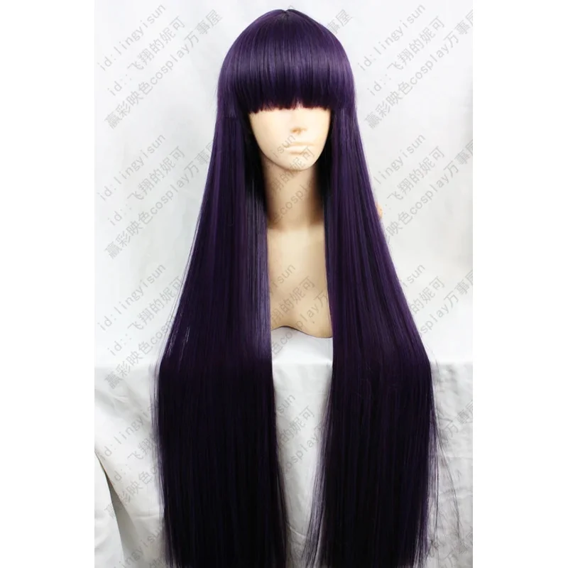 

COSda@Sailor Mars Rei Hino 100CM Long Straight Purple Black Heat Resistant Synthetic Hair Cosplay Wig + Wig CapCOSda@