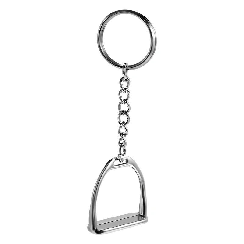 

1Pcs Simple Elegant Design Western Stirrup Keychain Key Ring Hanger Tool For Men Women Bag Decoration Equestrian Equine Horse Th