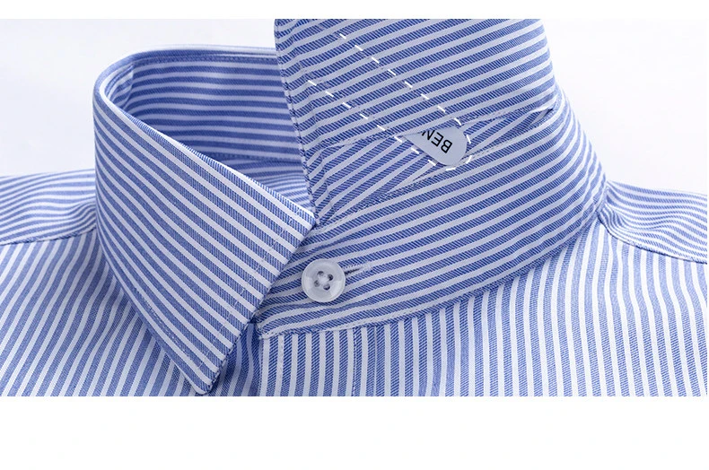Long Sleeve High Quality Men\'s Striped Design Shirts Comfortable Soft Cotton Shirt Slim Fit Smart Casual Male Tops