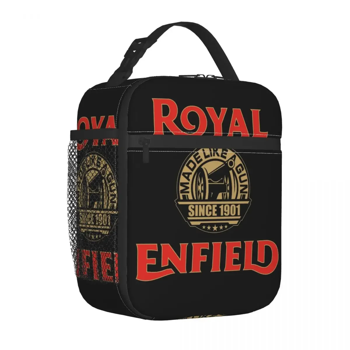 Royal Enfields Motorcycle Lover Portable Lunch Box Women Multifunction Motor Race Cooler Thermal Food Insulated Lunch Bag Office