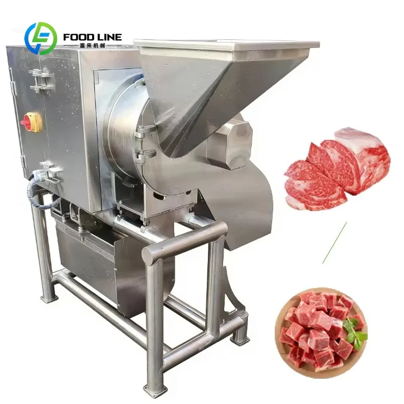 Customized High Capacity Vegetable Cutting Frozen Chicken Meat Slicing Dicing Machine