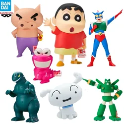 In Stock 100% Original BANDAI Banpresto Original SOFVIMATES Crayon Shin-chan Anime SHINCHAN Kamen Action Figure Toys Gifts Hobby