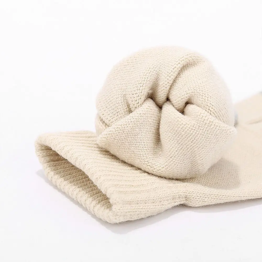 3Pcs/Set Set Topi, Syal, dan Sarung Tangan Musim Dingin yang Hangat, Tebal, Anti Angin, Rajutan, Set Beanie Snood, Syal Elastis Lembut, Penghangat Leher untuk Pria Wanita