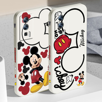 Disney Mickey Mouse Liquid Left Rope For Xiaomi Redmi 13C 12 12C K60 A1 K50 11 K40 10C 10 9A 9AT 9T 9C 5G Funda Phone Case