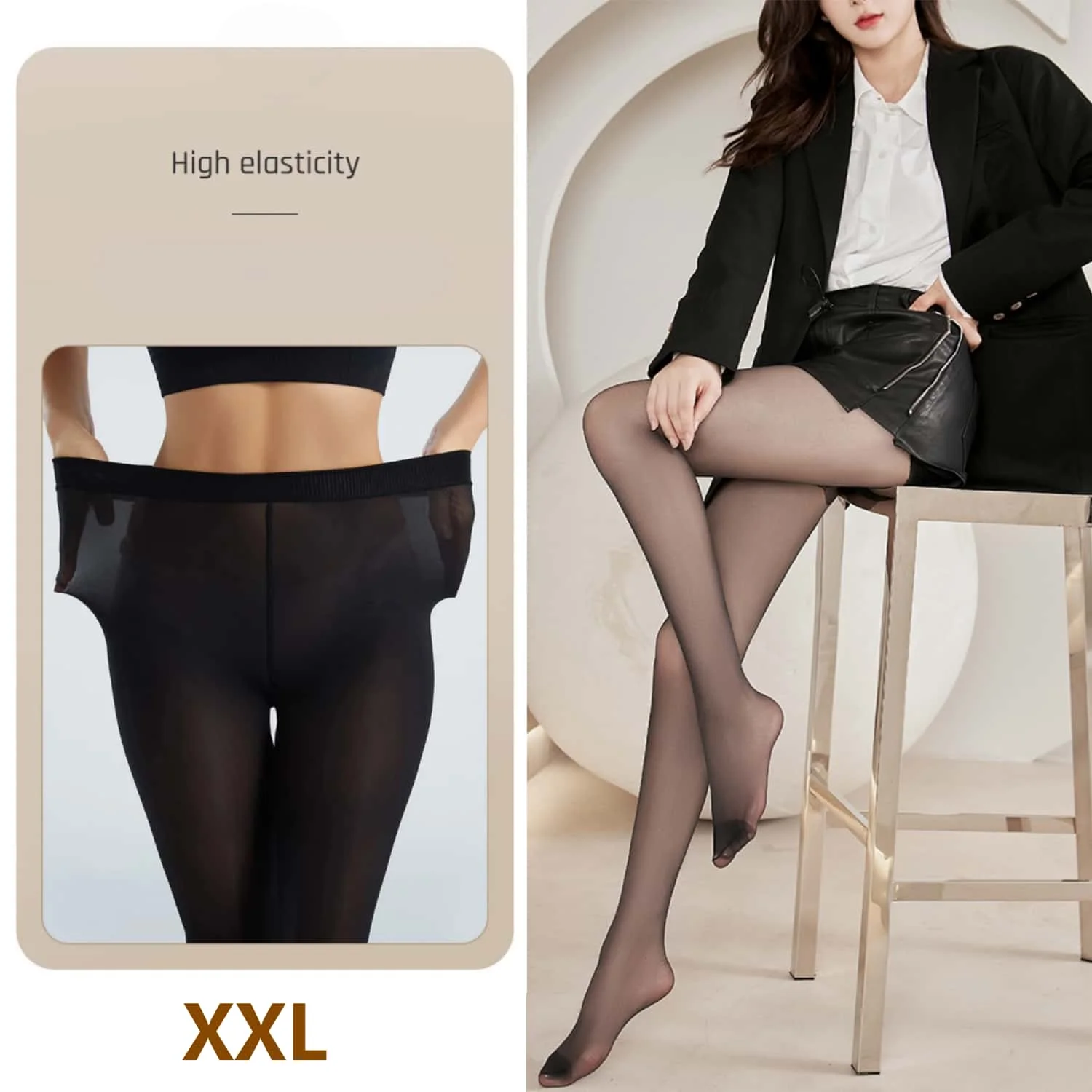 

Plus Size Sexy Sheer Pantyhose Women Slimming body Shaping High Elastic black Stockings white Tights woman 3XL