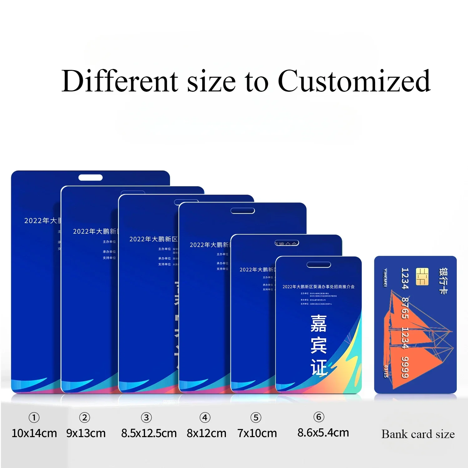 100pcs Free PVC ID Badge Cards Printing Personalized LOGO Business Plastic Name Card Exhibition VIP Card Full Colorful Printing
