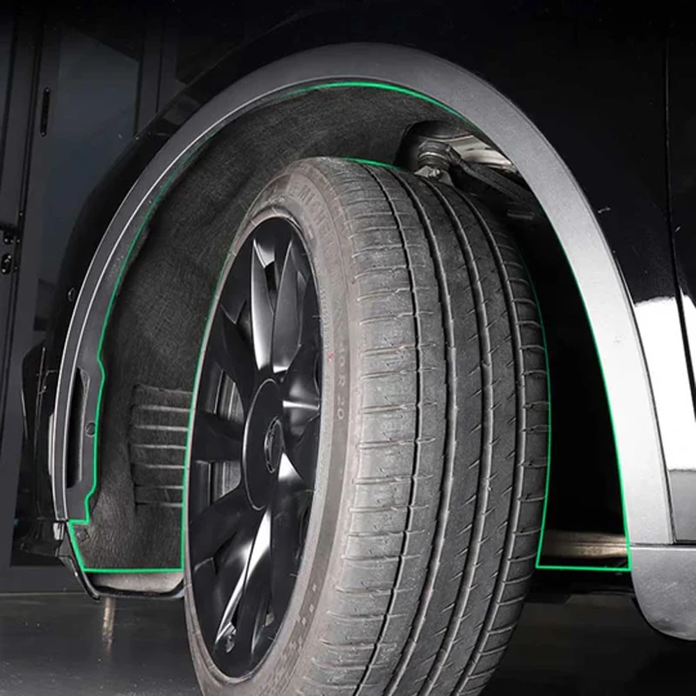 2Pcs Front Wheel Sound Deadening Mats For Tesla Model Y 3 Soundproof Protective Pad Audio Noise Insulation Dampening Accessories