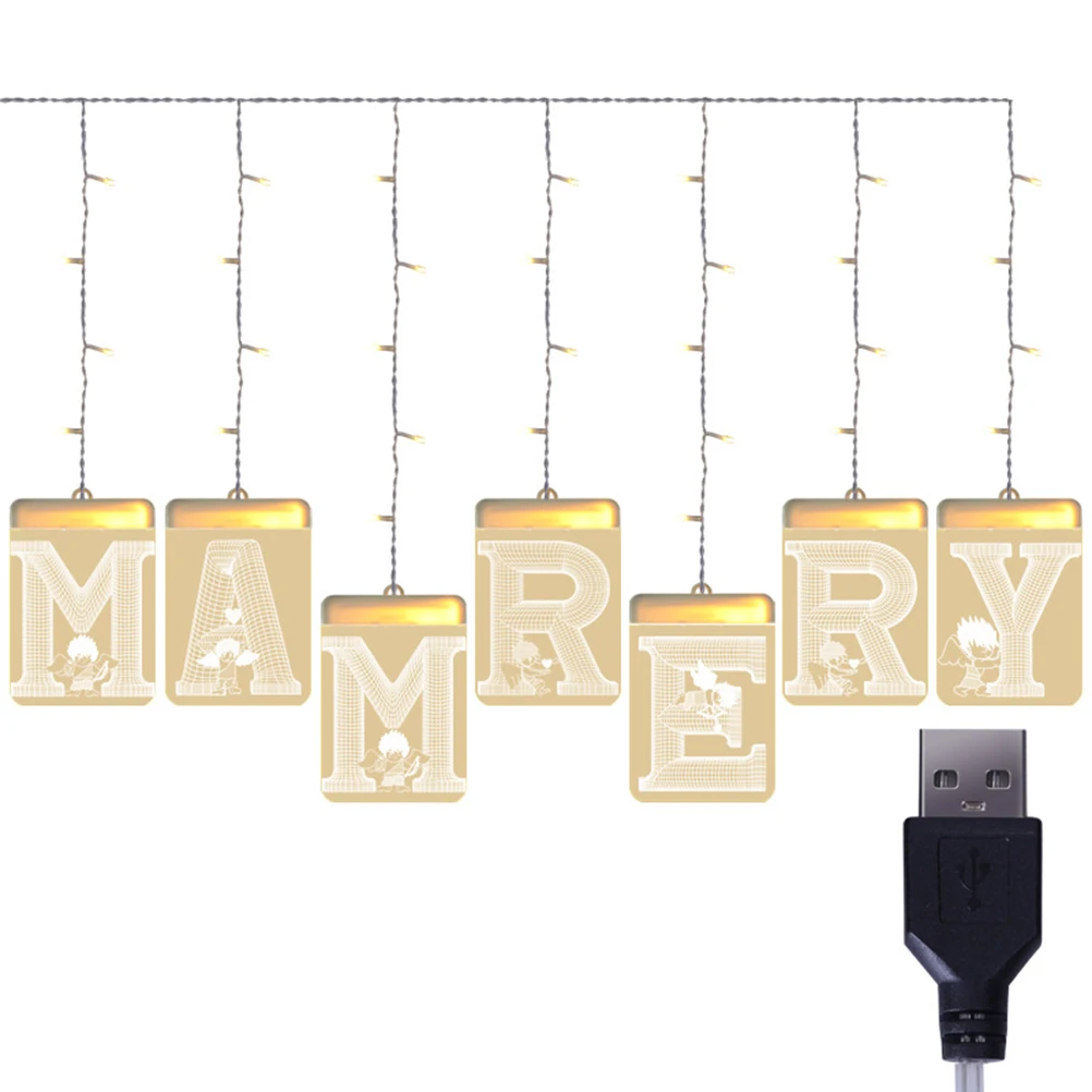

MARRY ME String Lights Warm Led String Lights White Proposal Decorations Romantic USB C Lamps Valentine WeddingLights