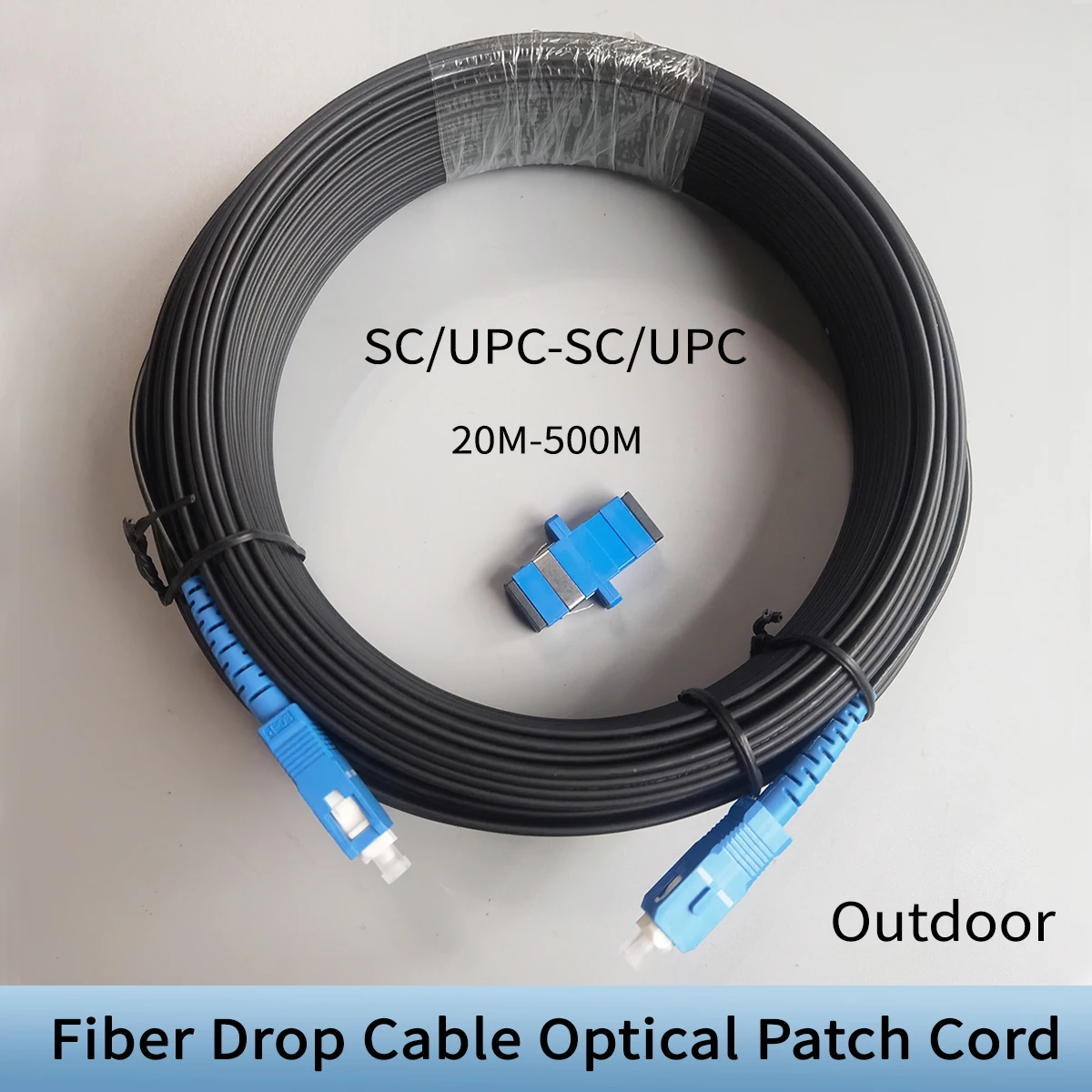 

Outdoor Drop Fiber Optic Cable SC/UPC-SC/UPC 20M-500M Single Mode Optical Fiber Connectors Fibra Optica Complimentary adapter