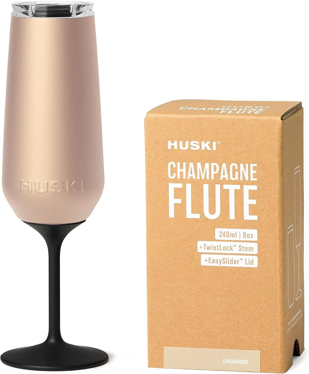 

Champagne Flute with Detachable Stem, Premium Stainless Steel, Triple Insulated, 8oz, Award-Winning Design, Great Gift