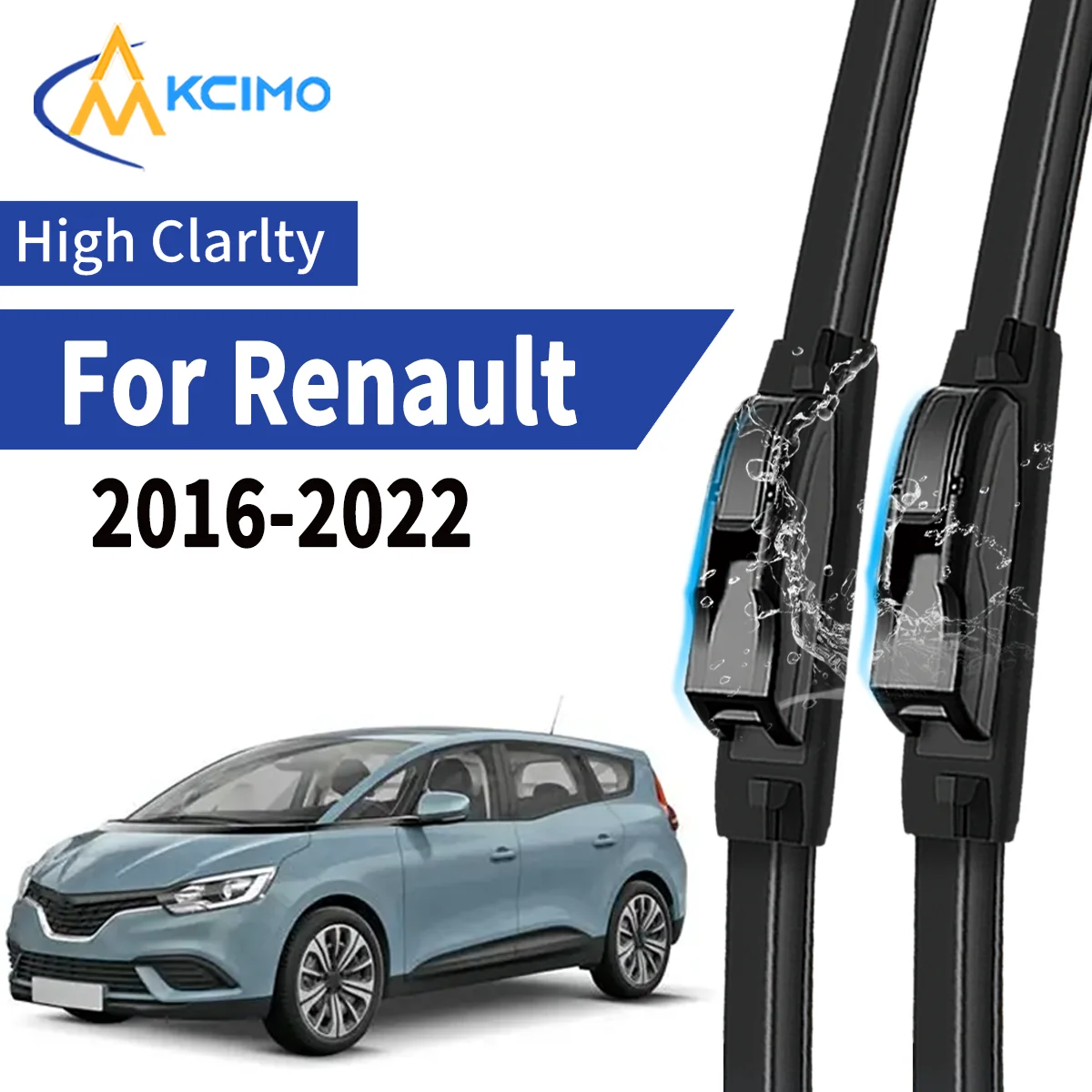 

2pcs Car Front Wiper Blades For Renault Scénic IV 16-22 Windscreen Windshield Wipers Silent Rubber Auto Accessories Replaceme