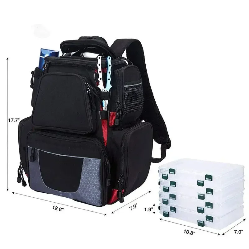 Waterproof Fishing Tackle Bag Fishing Tackle Storage Backpack for Fishing Lure Box