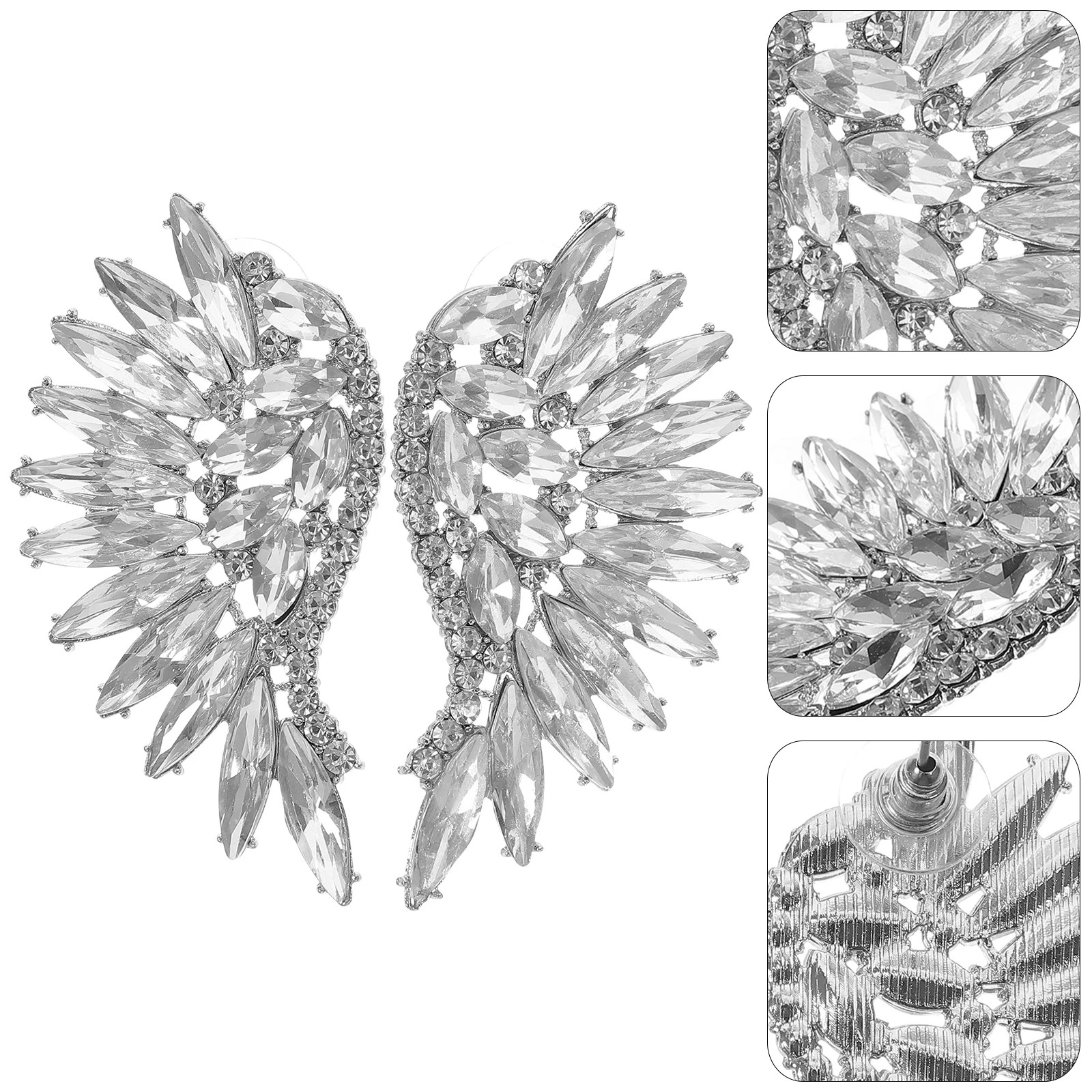 Boho Earrings Fashion for Women Wing Design Dangle Funky Women's Drop & Rhinestone