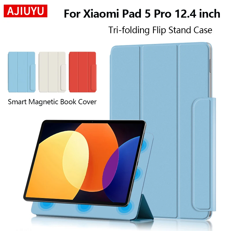 

Smart Case For Xiaomi Pad 5 Pro 12.4 Inch 2022 Mi Pad 5 Pro 12.4" Tablet Protective Case Strong Magnetic Adsorption Cover Shell