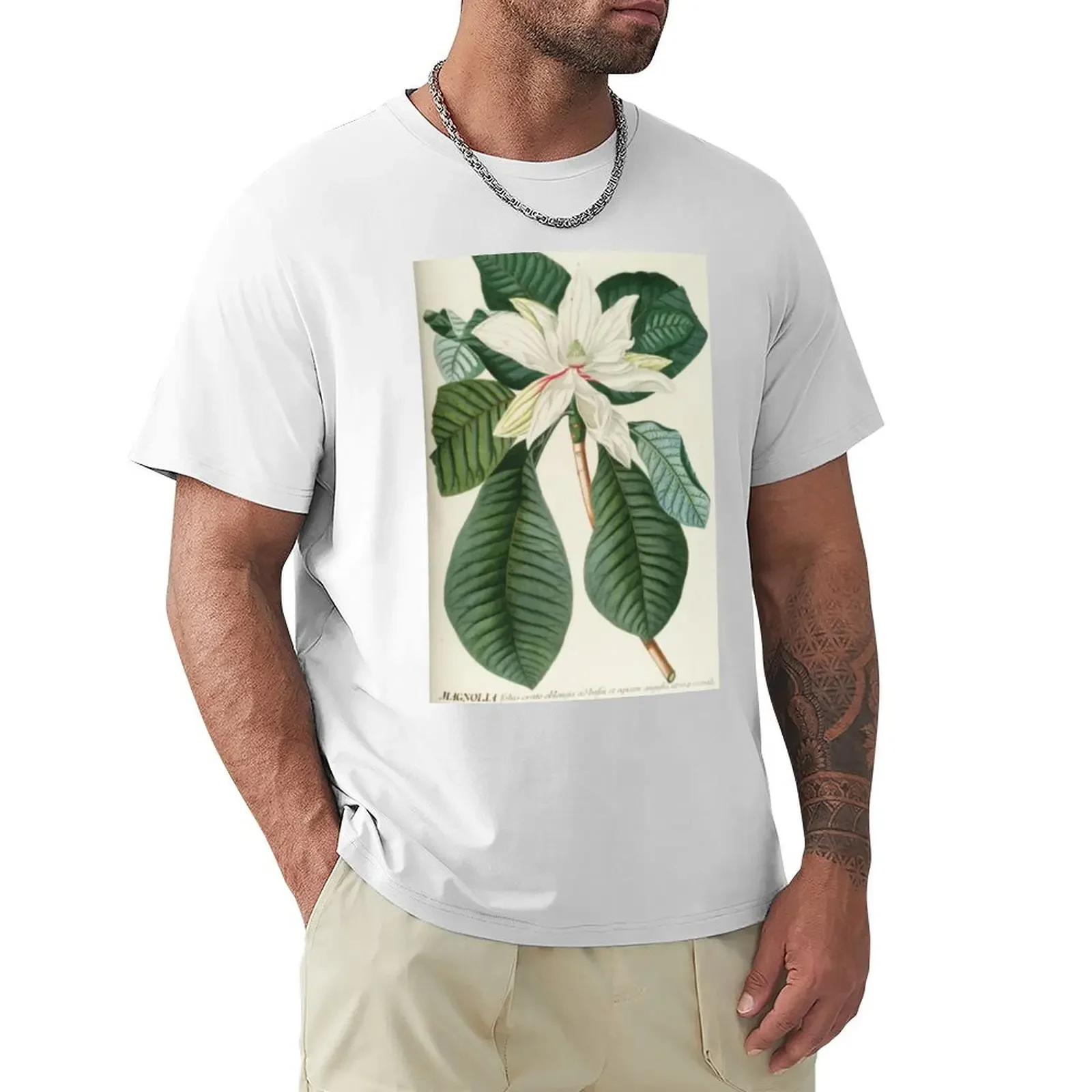 Botanical Magnolia T-Shirt shirts graphic tees oversized heavyweight t shirts for men