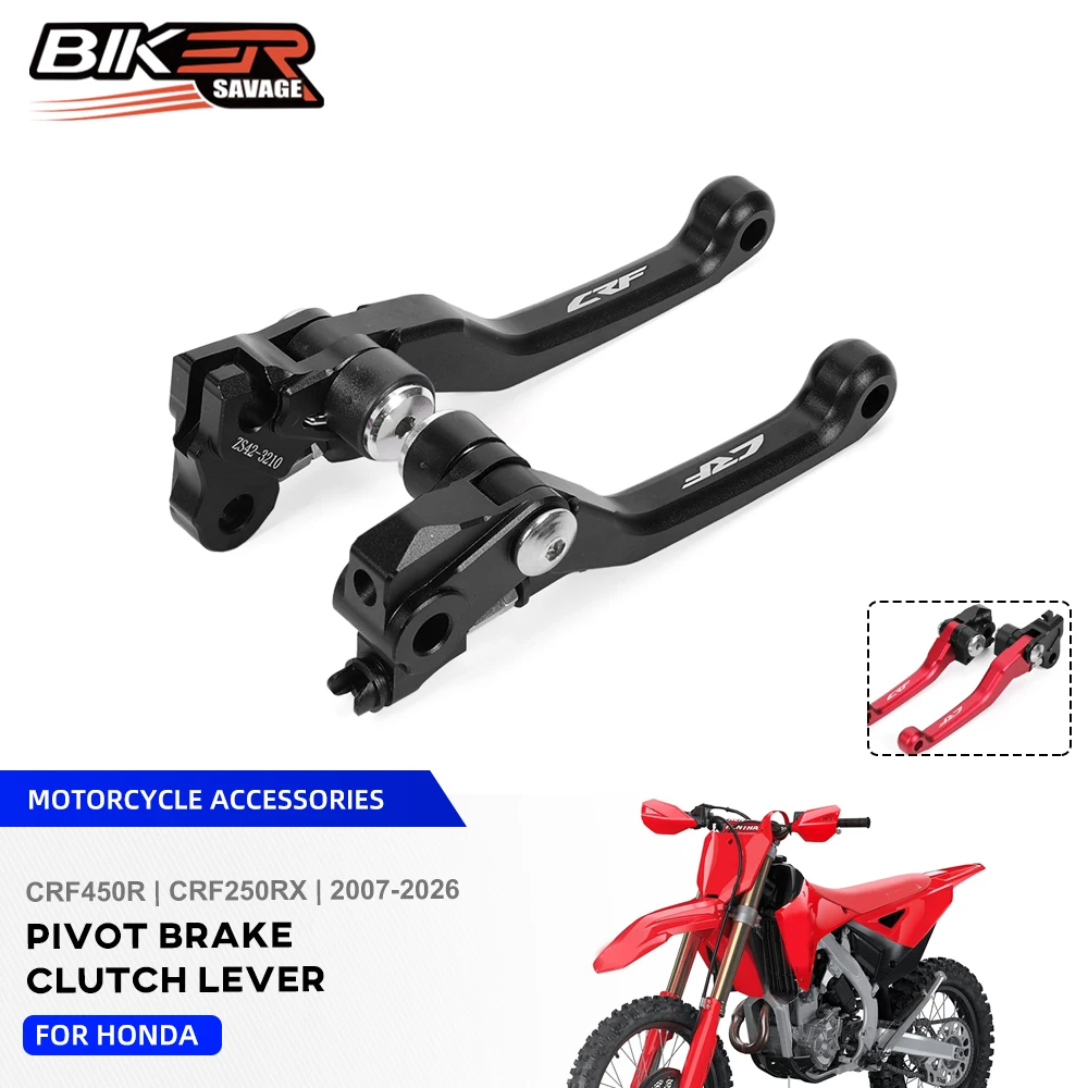 

CRF450R Pivot Brake Clutch Lever For Honda CRF 250R 250RX 2007-2026 Off-Road Bike Front Control Handles Motorcycle Accessories