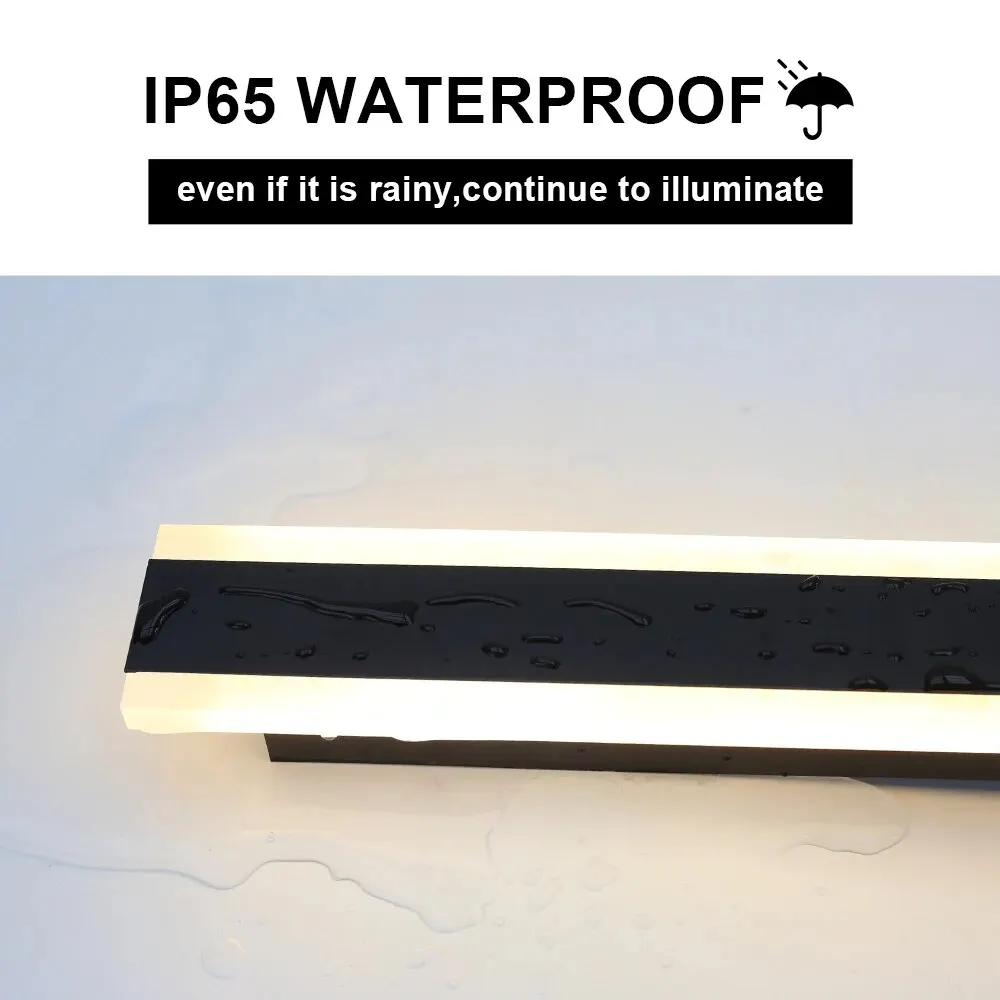 Outdoor Long Strip LED Wall Lamp IP65 Waterproof Corridor Porch Decoration For Garden Villa The Door Courtyard Balcony 110V 220V