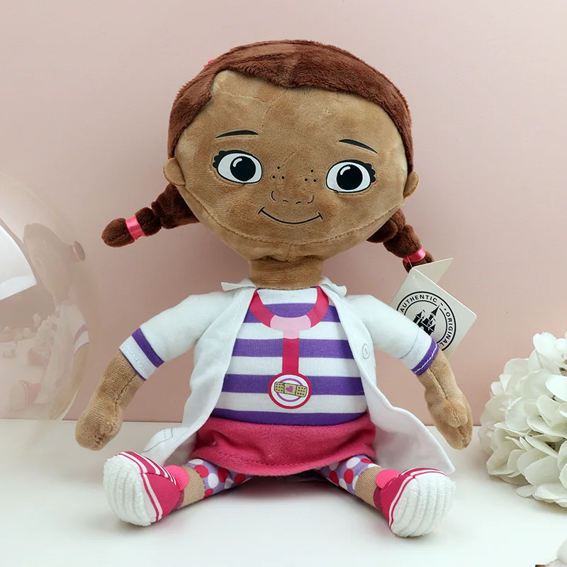 Disney Doc Mcstuffins Plush Toys Set Kawaii Lambie Sheep Hallie Hippo Stuffy Dragon Stuffed Dolls For Girls Kids Anime Things