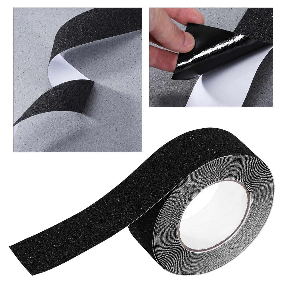 

Anti Slip Tape Black Non-slip Sticker Adhesive Backed Strong Self-adhesive Surface Tile Stone Concrete Wood Staircase Steps