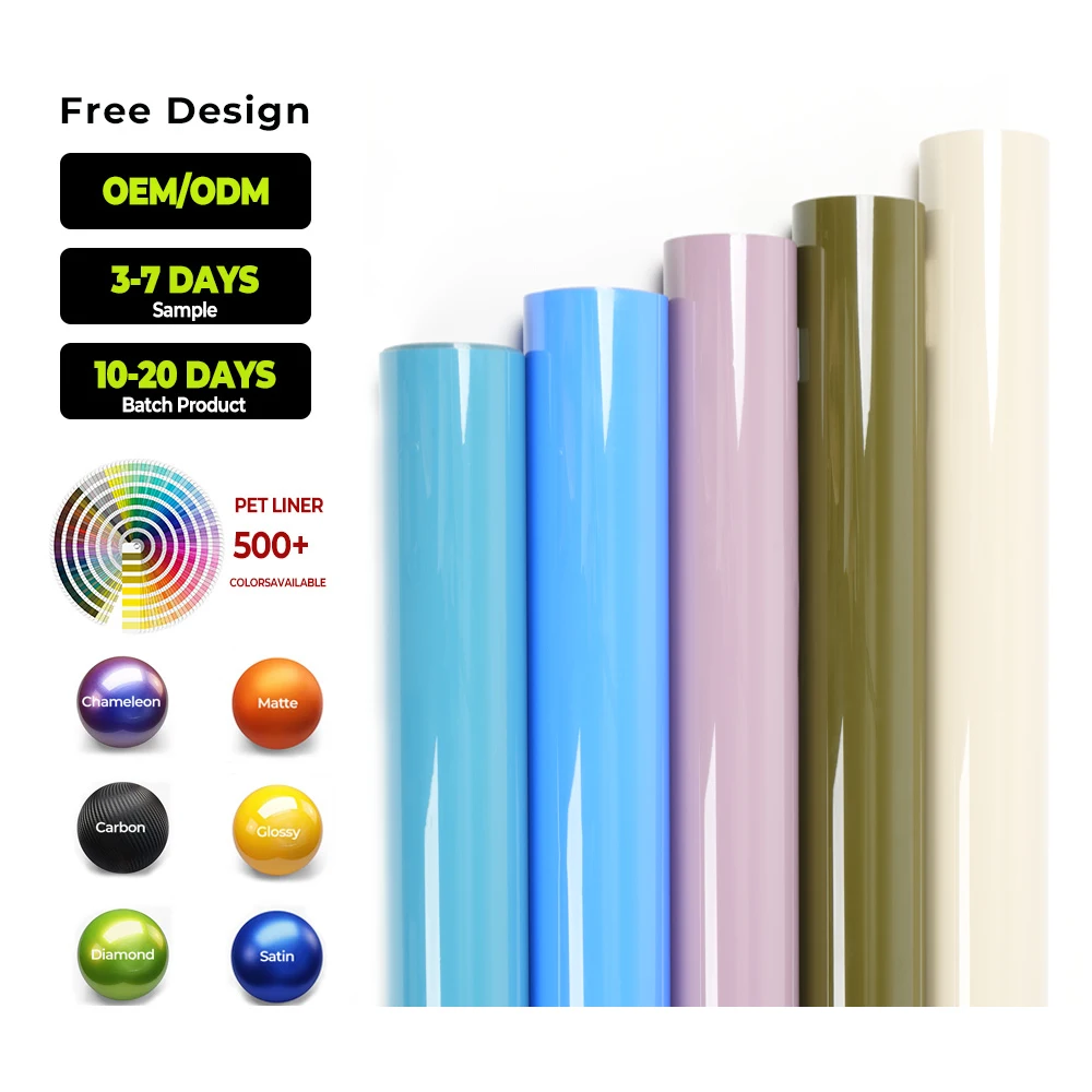 

Заводская настройка любого цвета, ПЭТ-лайнер, суперглянцевая металлическая матовая гальваника, краска для кузова автомобиля, автомобильная пленка