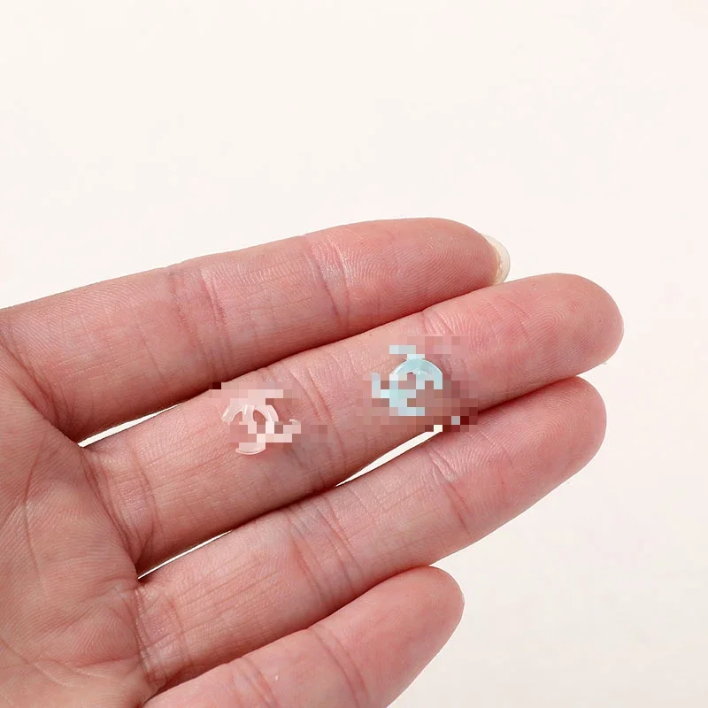 50pcs Colorful Transparent Letter Nail Charms Beauty Resin Flatback Cabochon Nail Art Decoration DIY Resin Nail Accessories