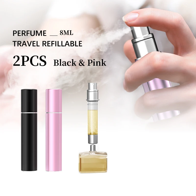 Aerosol Perfume 8ML Spray Bottle Travel (2 sets) Empty Rchargeable Sprayer  Portable Sprayer