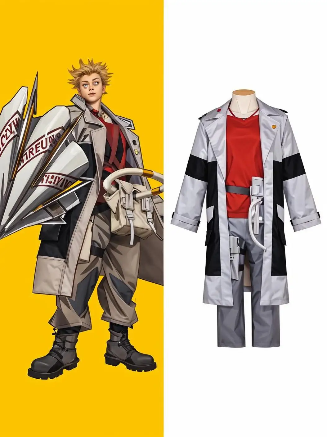 

Anime GACHI AKUTA Zanka Cosplay Costume Enjin Rudo Punk Y2k Coat Uniform Steampunk Fashion Halloween Christmas Party Clothing