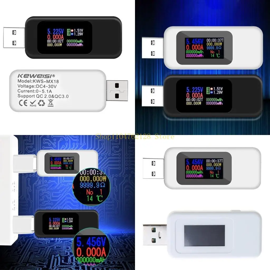 

Voltmeter Meter Current Meter Digital USB Multimeter Tester Multi-function Meter best sale