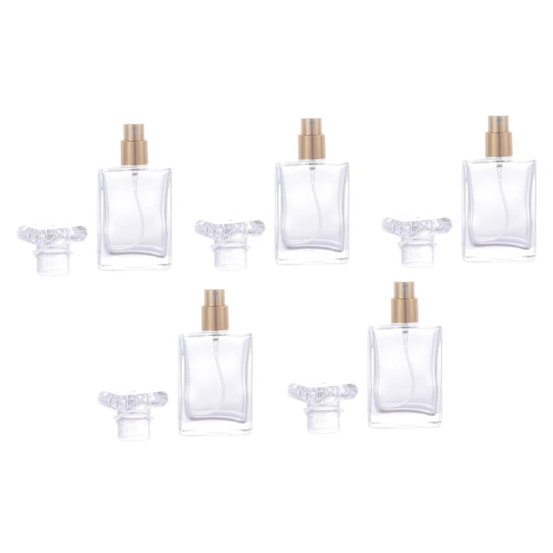 Vaporisateur de parfum 30ml, 5 pièces, petit atomiseur cosmétique HI, contenant en verre pour voyage durable