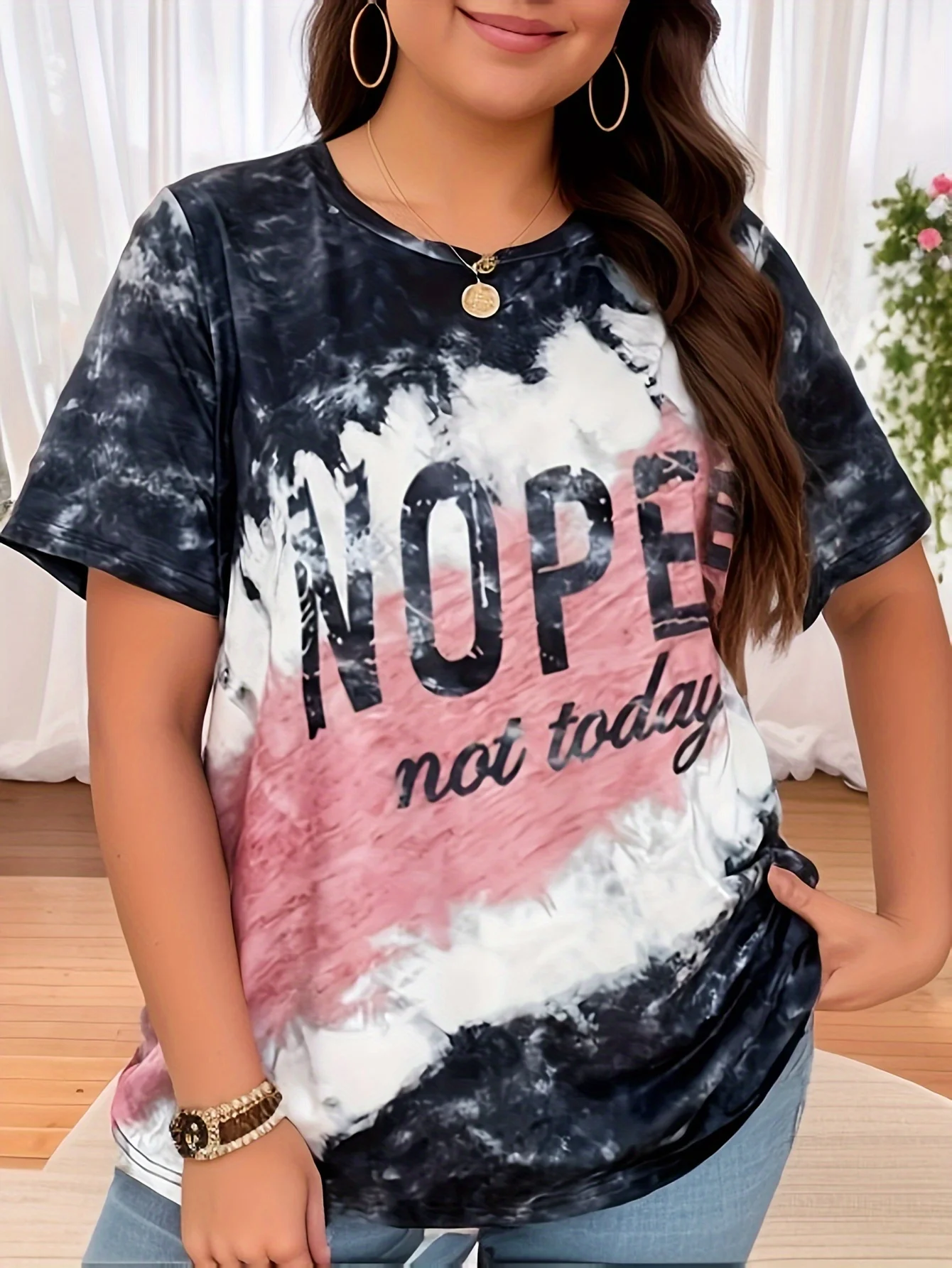 

Женская футболка с круглым вырезом, женский топ больших размеров, короткие рукава