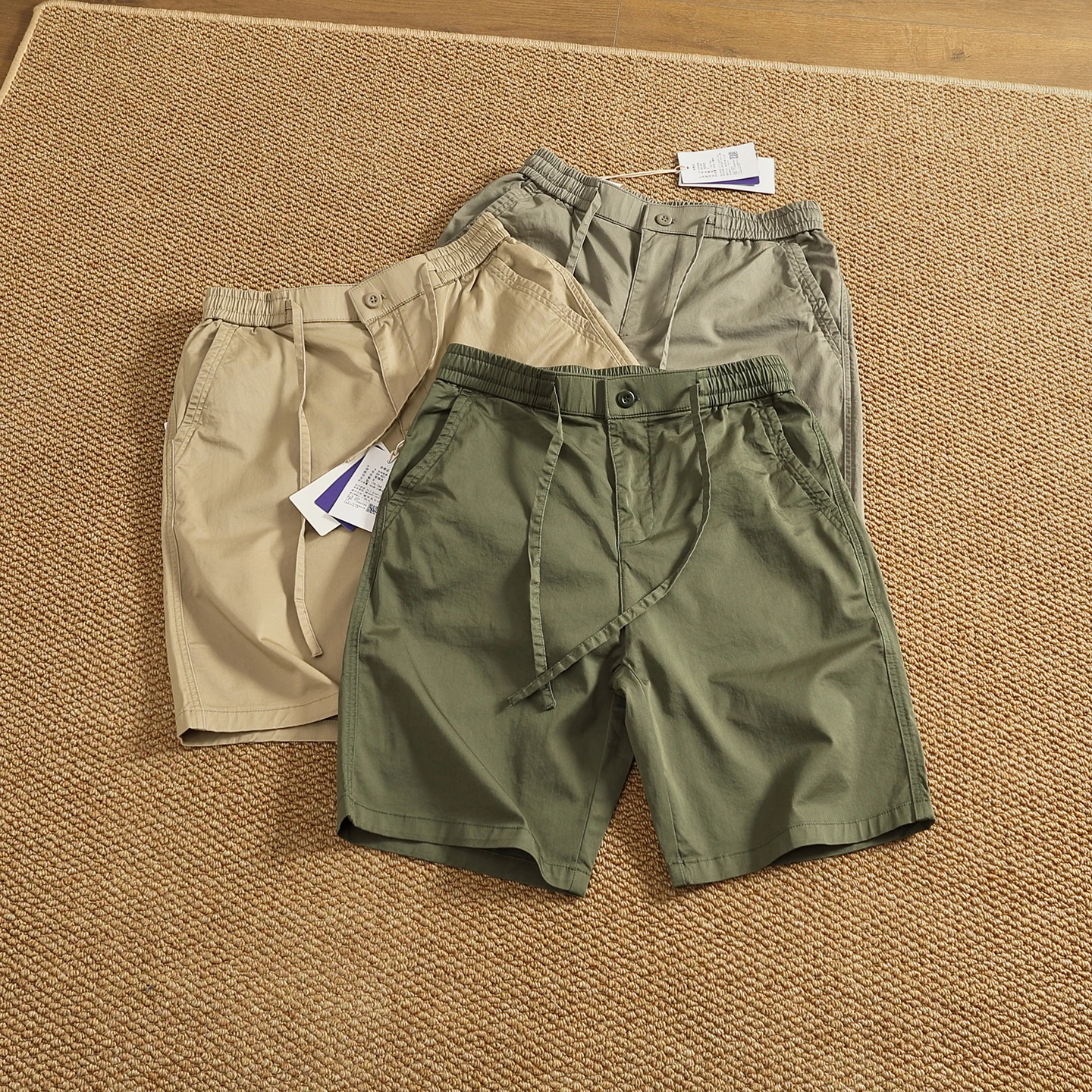 

DSTRANIK Summer orts Elastic Waist Dstring Thin Men's Loose Fit Casual Pants Straight Leg Faion Urban Sle Youthwear