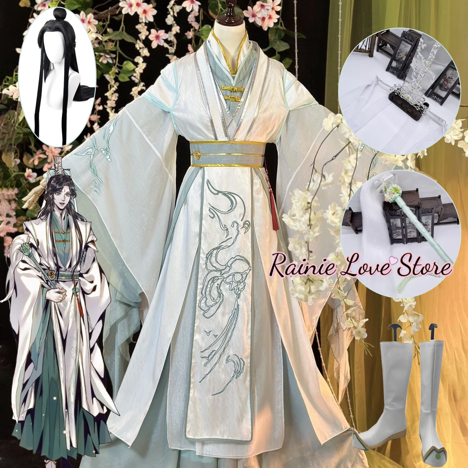 Heaven Officials Blessing Shi Qingxuan Cosplay Costume Lord Wind Master Shiqingxuan Male Outfit Hallowmas Tian Guan Ci Fu Role