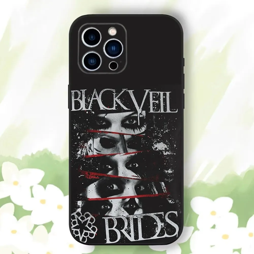حافظة هاتف Andy Biersack Veil Brides BVB لهاتف iPhone 16,15,14,13,12,11 Plus، Pro Max، XS، X، XR، SE، Mini، 8، 7، غطاء أسود من السيليكون الناعم