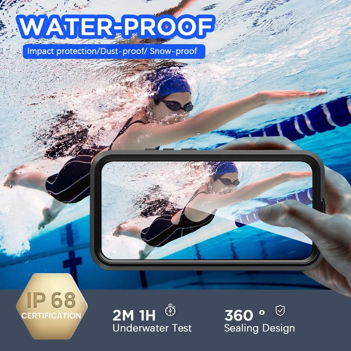 Wodoodporne etui do Xiaomi Redmi Note 15 Pro 5G Note 14 Pro 5G, odporne na śnieg i wstrząsy, z certyfikatem IP68, etui ochronne na całe urządzenie. — zdjęcie produktu 2