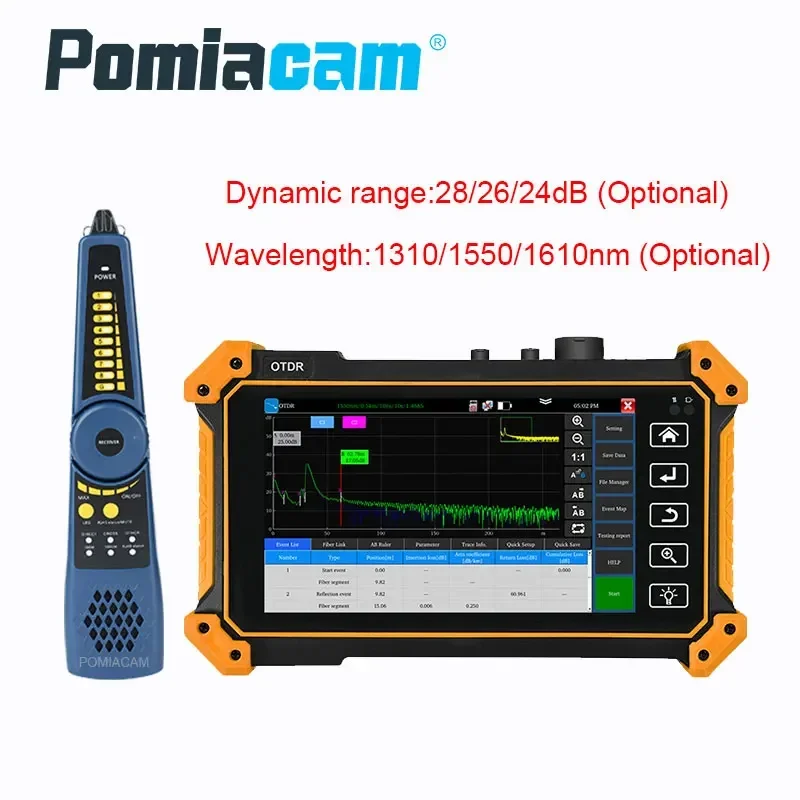 Multifunction MOT-51 Tester 5.55''Screen OTDR OPM VFL Optic Time-domain Reflectometer Fibre Optic Tester Optical Power Meter