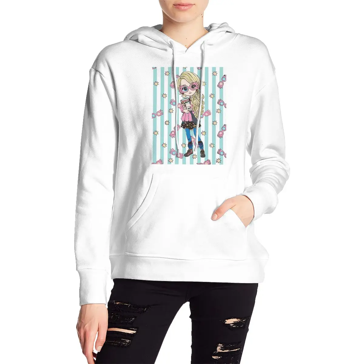 

Luna L-Lovegoods Glasses Hoodies Hip Hop Pullover Autumn Winter Men's Women's Couple Sweatshirt Long Sleeve Tops