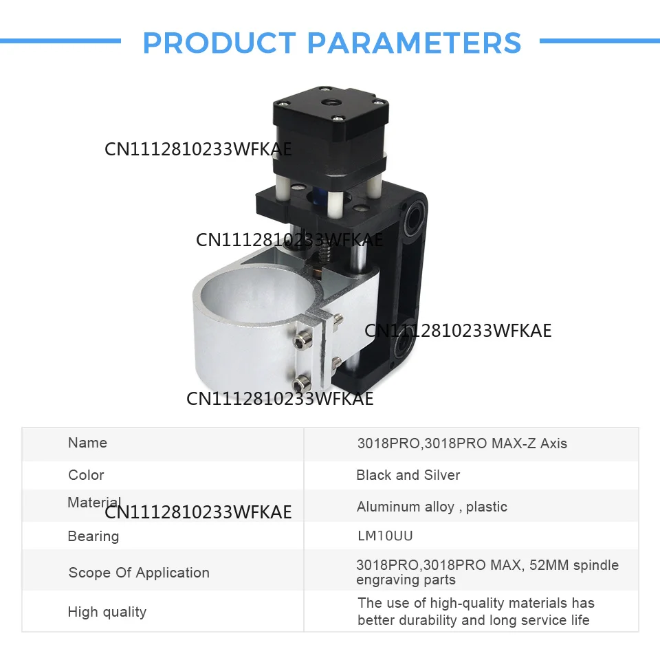 3018 Z Axis Upgrade with 52mm Spindle Holder for 3018 Pro CNC Engraving Machine Parts CNC Accessories
