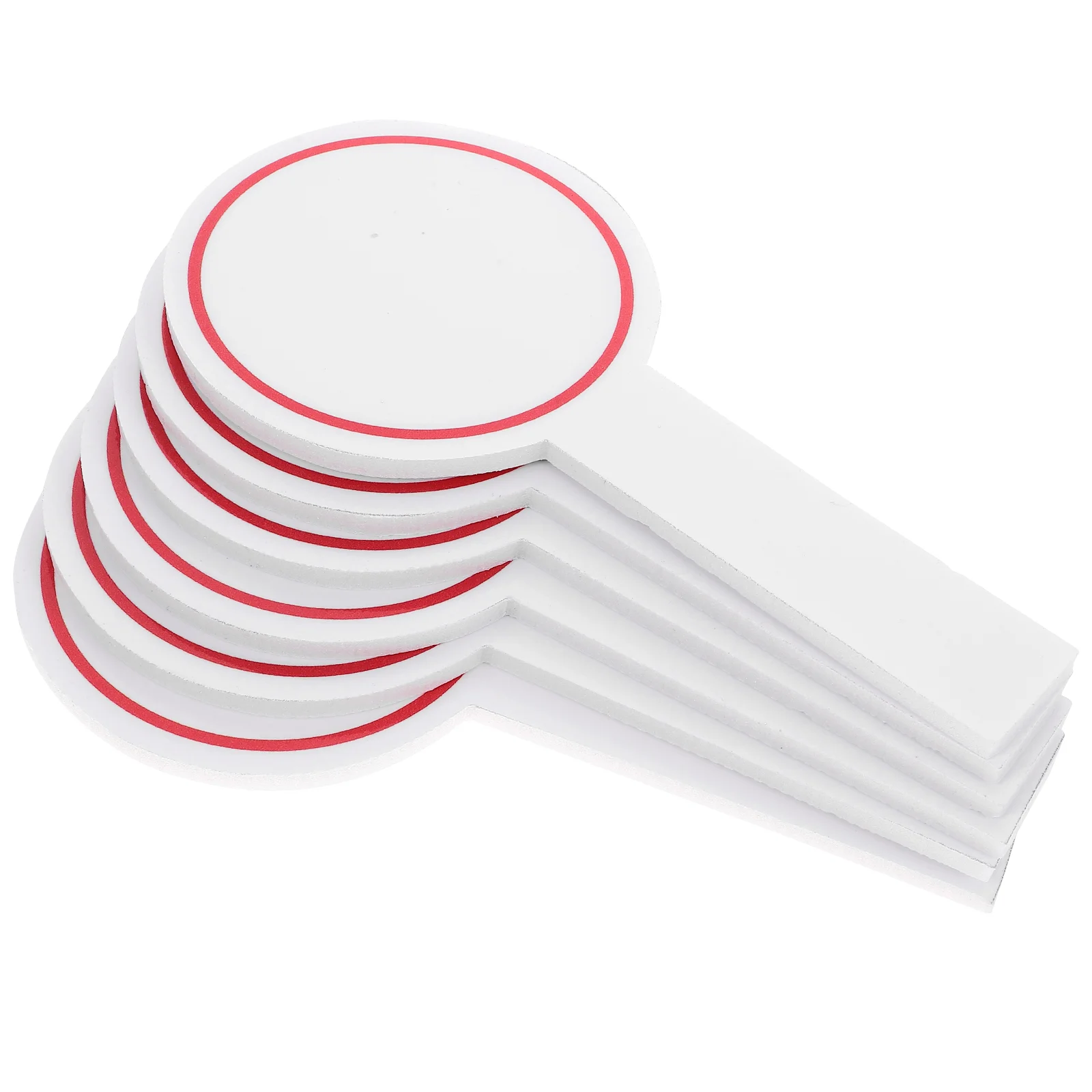 20 Pcs Small Whiteboard Mini Blank Calling Auction Children's Classroom Voting Mixed Colors 20pcs Whiteboards Paddle Dry Erase