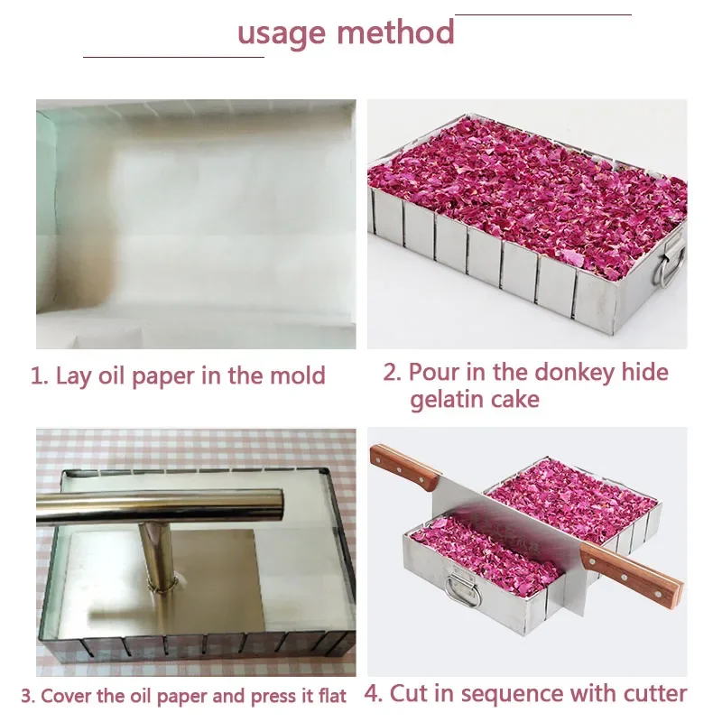 جديد حمار إخفاء قالب كعكة الجيلاتين الفولاذ المقاوم للصدأ لوحة التبريد المشقق ندفة الثلج كعكة سبليت (لا تشمل السكين والطعام)