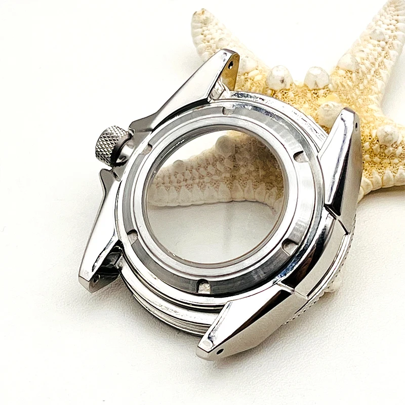 Seiko الطلب NH35 حالة الفولاذ المقاوم للصدأ شفافة أسفل الغطاء الخلفي يناسب NH35 NH36 الحركة التلقائية الملك الساموراي ساعة