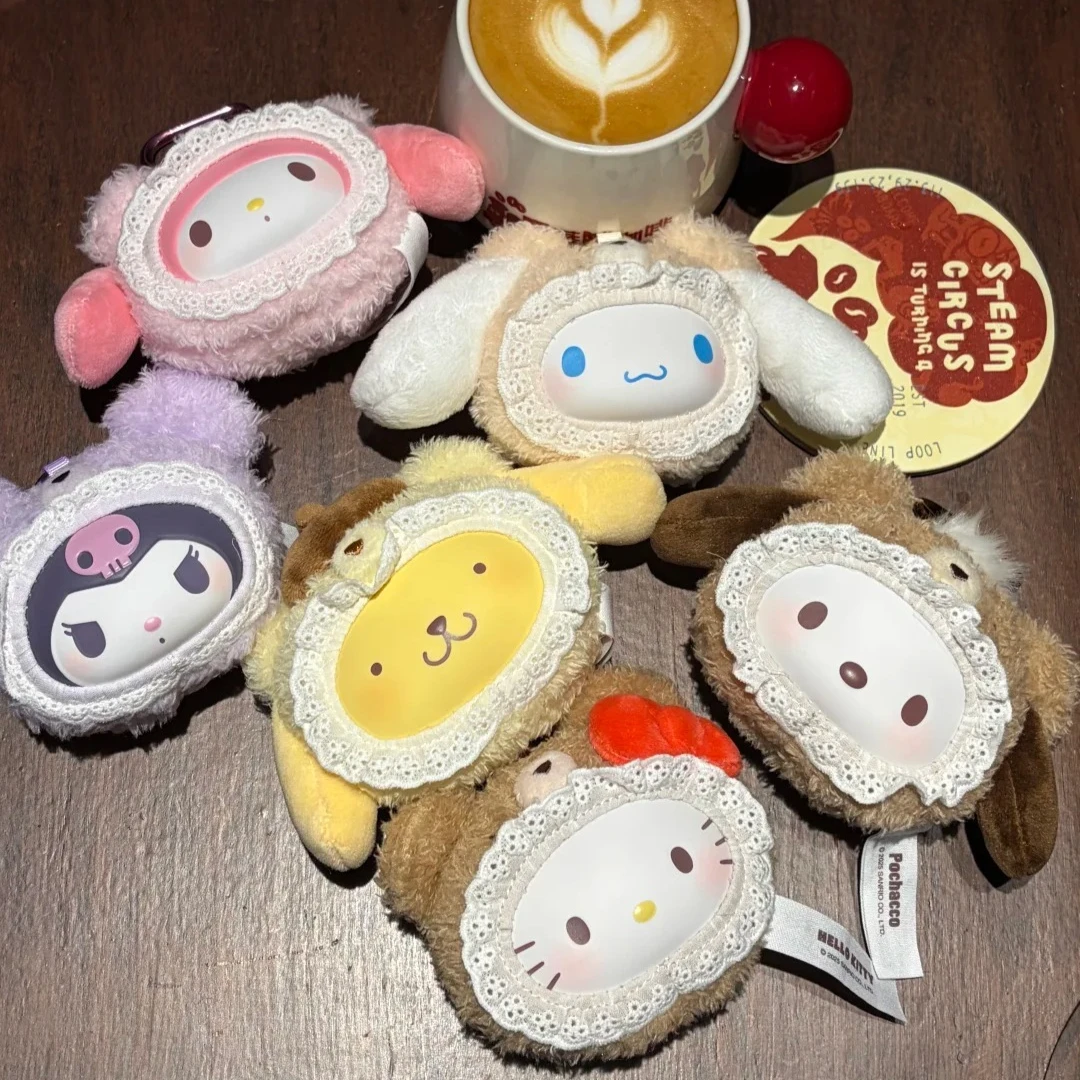 

Characters Fluffy Teddy Bear Series Blind Box Cute Vinyl Doll Kuromi Pachacco Melody Pachacco Pendant Gifts Toys Kawaii Gifts