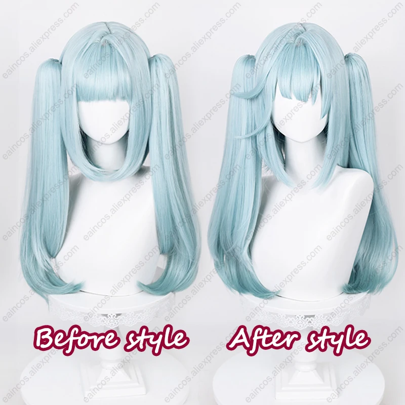 Faruzan Cosplay Wig 50cm Long Ponytails Wigs Heat Resistant Synthetic Wig Simulated Scalp Hair