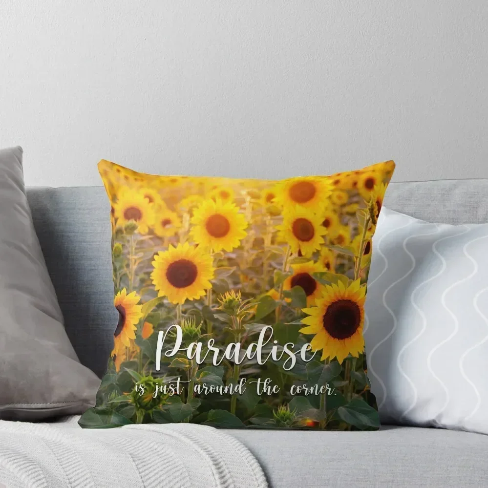 

PARADISE is just around the corner Throw Pillow Christmas Pillows Luxury Cushion Cover bed pillows pillow