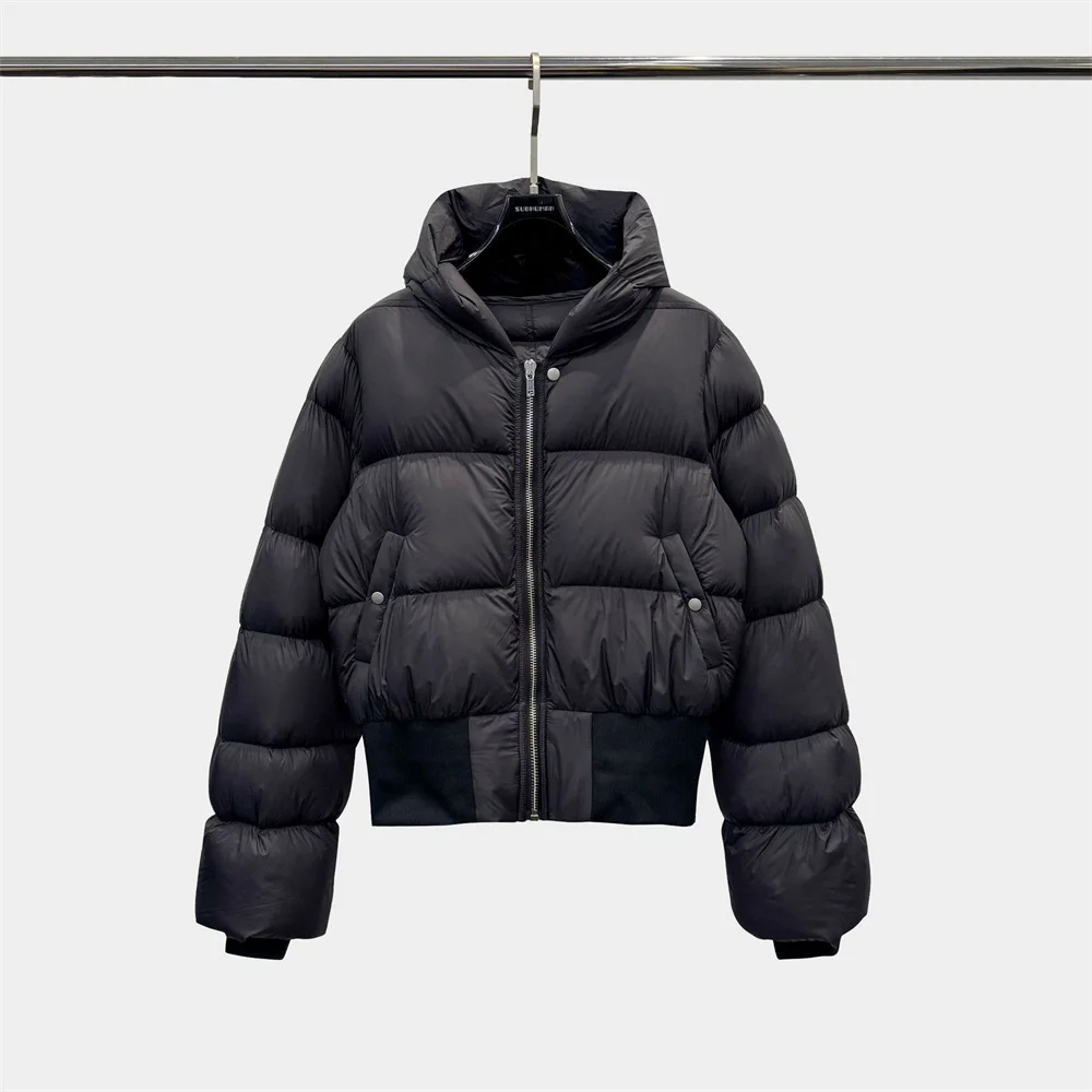 2025年冬 レディース フード付きダウンジャケット コルセットジッパー 暖かいトップス＆アウターウェア y2k 新ファッション 高品質 多用途コート ブラ