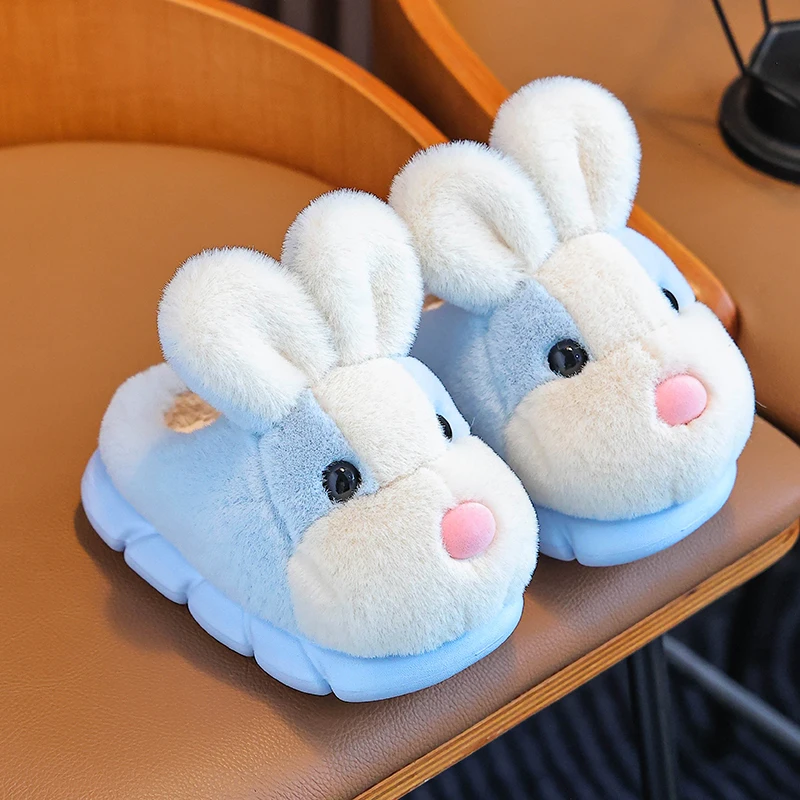 

Winter Children's Cotton Slippers Cute Rabbit Design Boys' And Girls' Warm Comfortable Home Shoes
