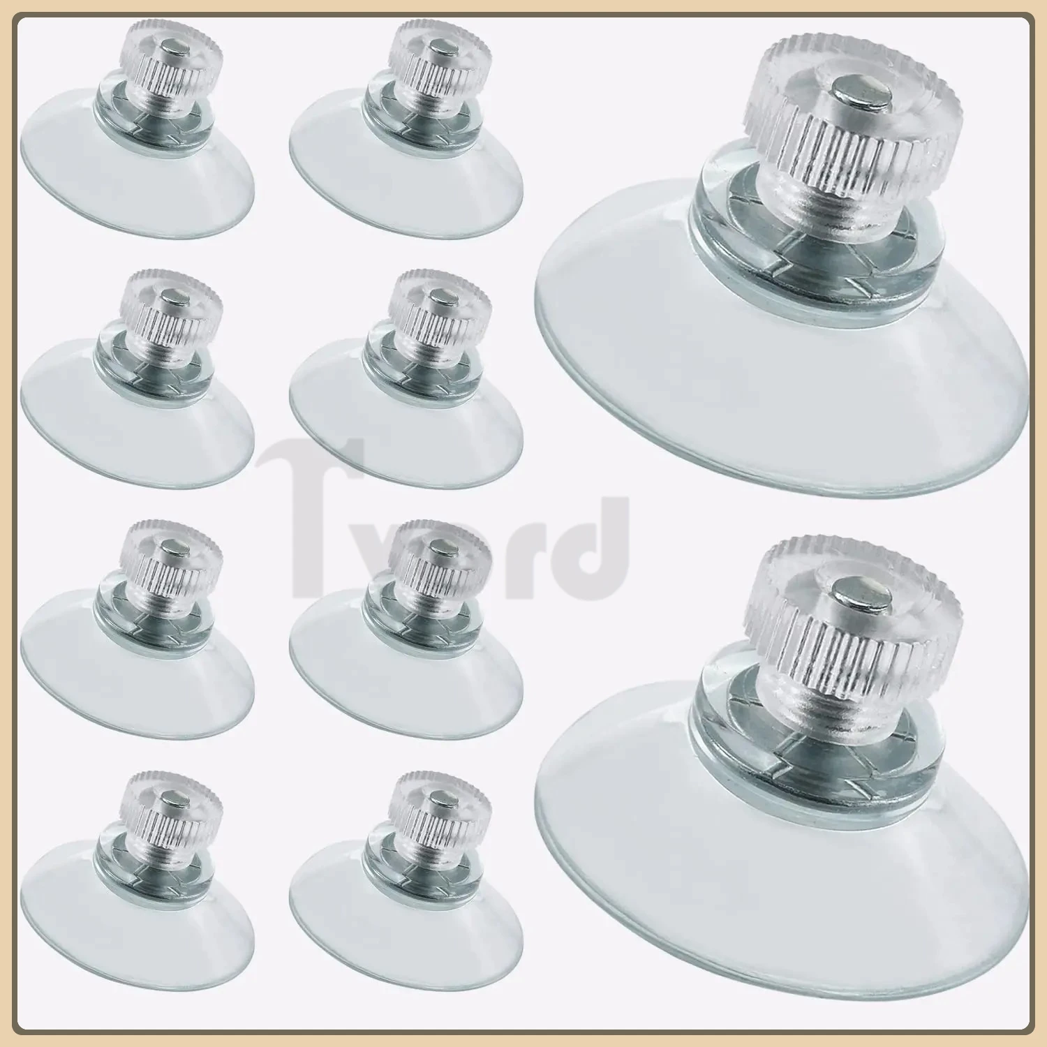 

10 Pcs Clear Suction Cups PVC Vacuum Suction Cup Holder Plastic Suction Cups with Screws for Bathroom Kitchens Offices