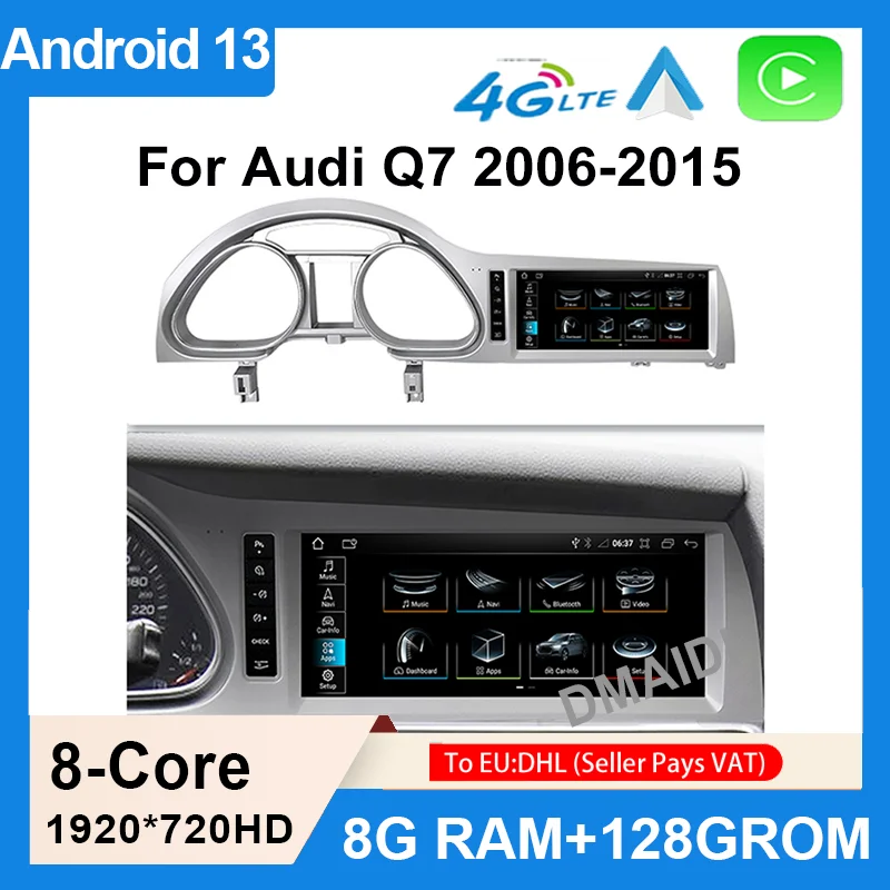 

Android 13 GPS Navigation For Audi Q7 2006-2015 With Wireless Carplay Auto Car Multimedia Video Player Radio Touch Stereo Screen