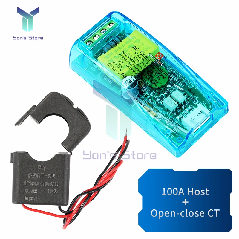 Imagem -04 - Medidor Multifuncional Digital Amp Volt Power Módulo de Teste de Corrente Ttl Pzem004t com Bobina ct Aberta e Fechada 0100a 80260v ac