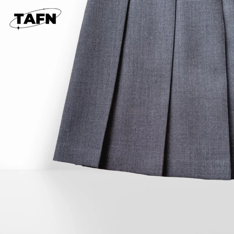 Damska spódniczka mini w kształcie litery A, z wysokim stanem, codzienna, w estetycznym stylu AH1619