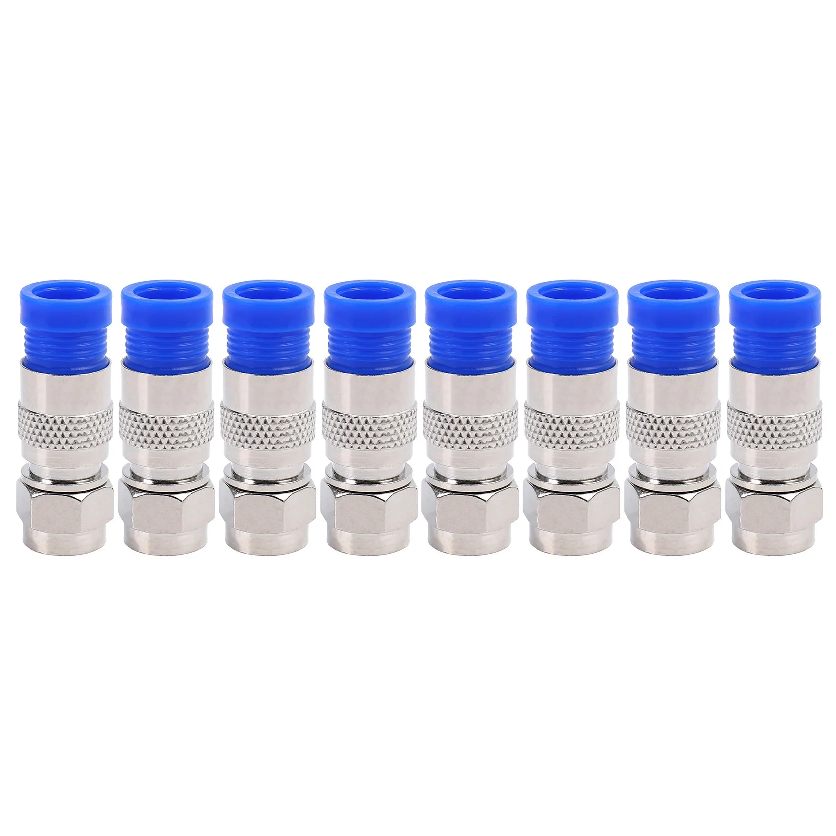 50PCS RG6 Compression Connectors Coaxial Cable Waterproof Connection F Compression Connector RG6 Coaxial Compression Tool